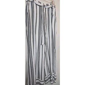 Lush Wide Leg Oversized Women Lagenlook Boho Festival Striped Harem Pant L